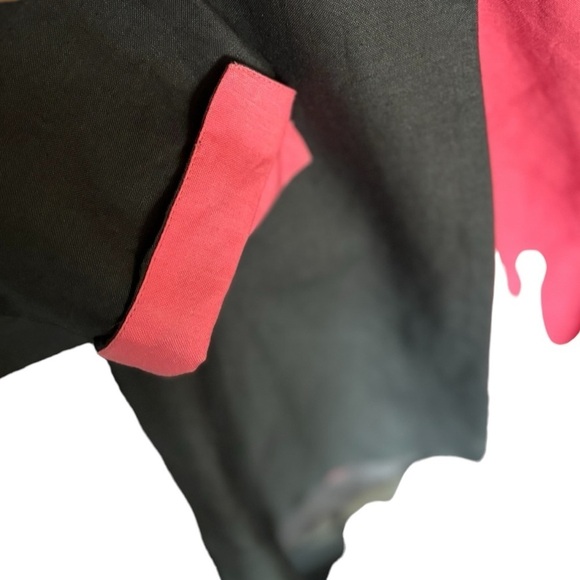 Jennifer Eden Two Piece Linen Like Black & Pink Blazer & Sleeveless Top Size 6 - Picture 12 of 15